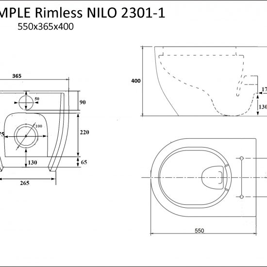 SIMPLE new NILO 2301 1 Rimless new